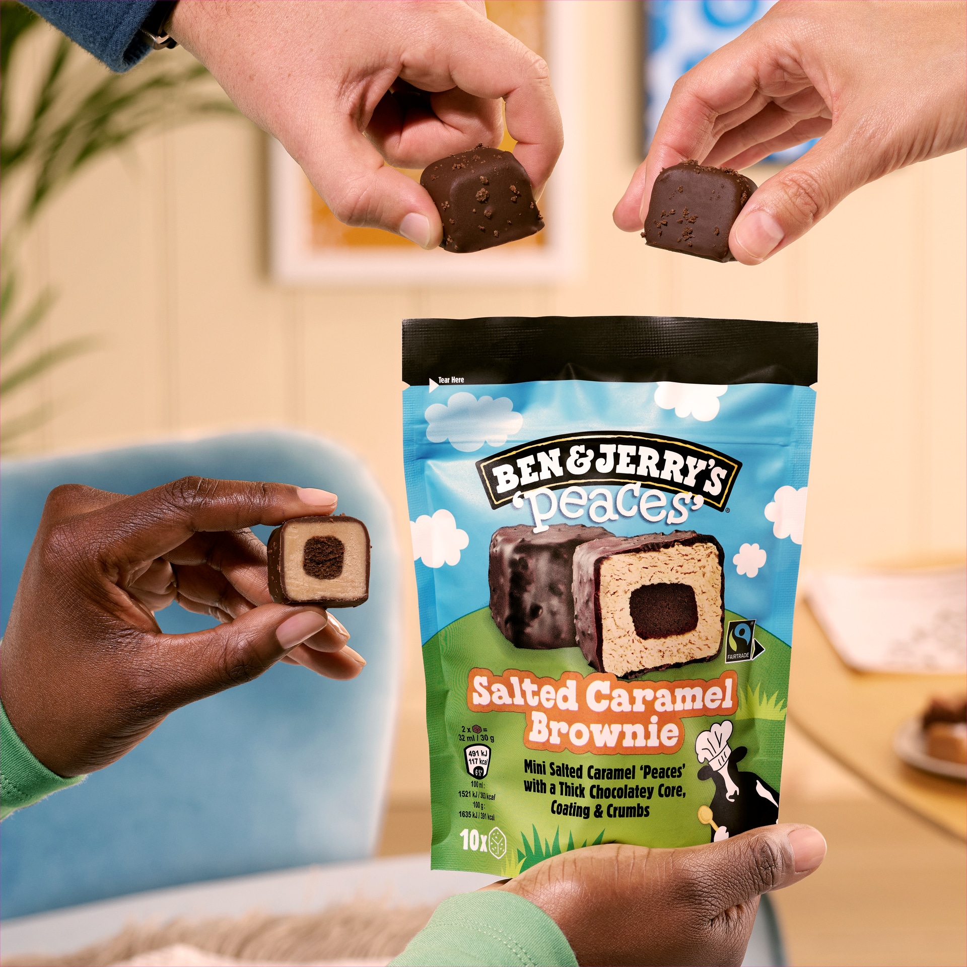 Salted Caramel Brownie Peaces Original Ice Cream bag