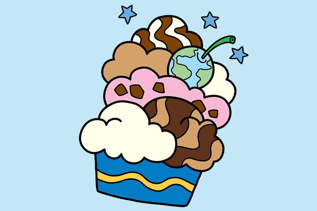 Ein Eisbecher